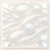 liquid metal look  ガラスコースター (裏面)