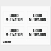 Liquid Motivation モダンなカフェイン中毒者 長方形シール (シート)