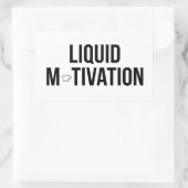 Liquid Motivation モダンなカフェイン中毒者 長方形シール (バッグ)