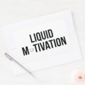 Liquid Motivation モダンなカフェイン中毒者 長方形シール (封筒)