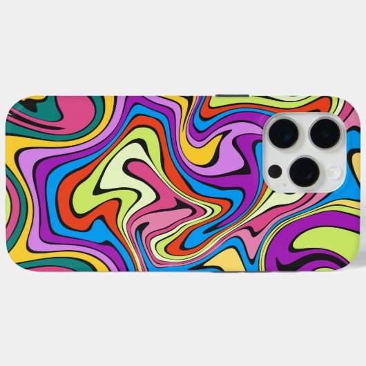 Liquid Paint Marbling Effect Case-Mate iPhoneケース (裏面 (横))