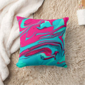 Liquid paper marbling paint background. Fluid pain クッション (ブランケット)