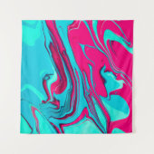 Liquid paper marbling paint background. Fluid pain タペストリー (正面(横))