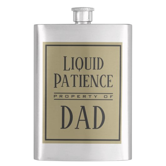 Liquid Patience | オーダーメイド ゴールドモノグラム フラスク (正面)