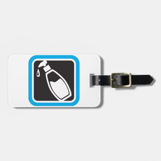 Liquid Soap Dispenser Pump Bottle Icon ラゲッジタグ (正面横)