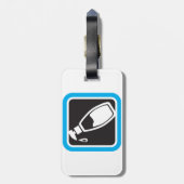 Liquid Soap Dispenser Pump Bottle Icon ラゲッジタグ (裏面縦)