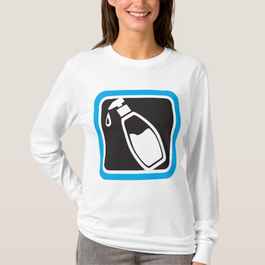 Liquid Soap Dispenser Pump Bottle Icon Tシャツ (正面)