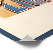 Liquid Space 1970s era Surf Illustration Poster ポスター (角)