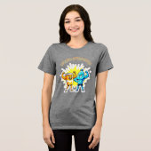 Liquid Strength – 面白いジュースと水の筋肉デザイン トライブレンドTシャツ (正面全面)