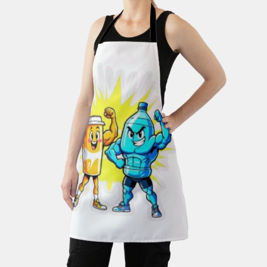 Liquid Strength – Funny Juice & Water Muscle Desig エプロン (インサイチュ)