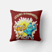 Liquid Strength – Funny Juice & Water Muscle Desig クッション (裏面)