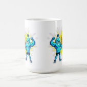 Liquid Strength – Funny Juice & Water Muscle Desig コーヒーマグカップ (中央)