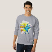 Liquid Strength – Funny Juice & Water Muscle Desig スウェットシャツ (正面フル)