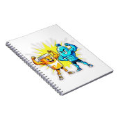 Liquid Strength – Funny Juice & Water Muscle Desig ノートブック (右側)