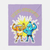 Liquid Strength – Funny Juice & Water Muscle Desig フリースブランケット (正面)