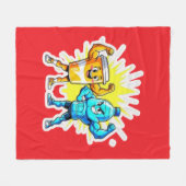 Liquid Strength – Funny Juice & Water Muscle Desig フリースブランケット (正面(横))