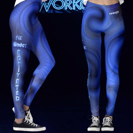 Liquid Swirl Holographic Neon Fitness 2026 Blue  レギンス