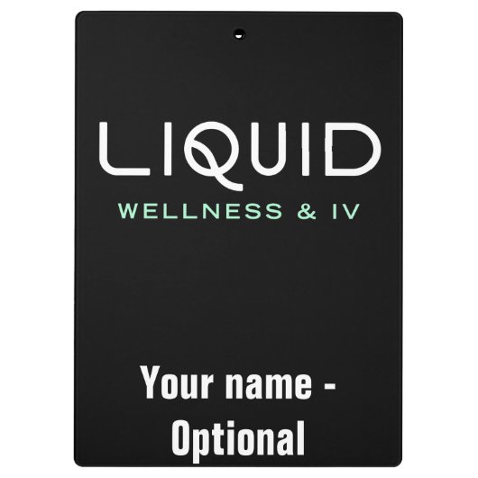 Liquid Wellness & IV クリップボード ブラック (裏面)