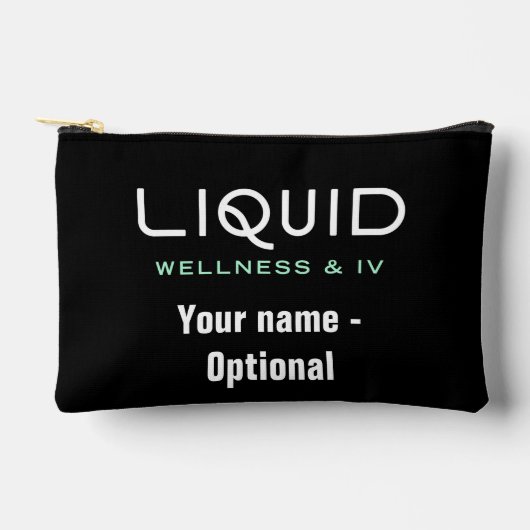 Liquid Wellness & IV - Black Accessory Pouch アクセサリーポーチ (正面)