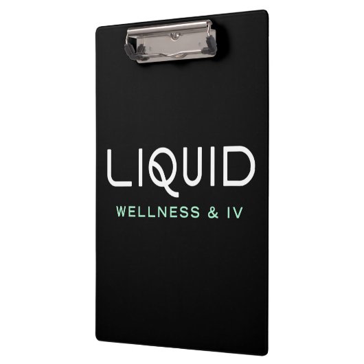 Liquid Wellness & IV Clipboard - Black クリップボード (左)