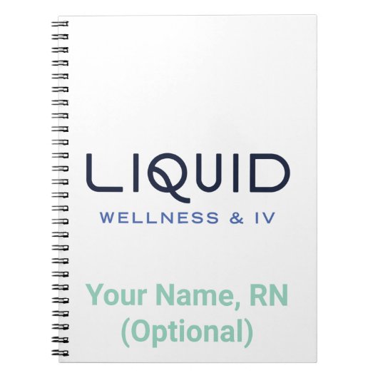 Liquid Wellness & IV Notebook ノートブック (正面)