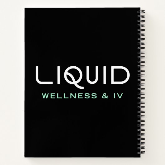 Liquid Wellness & IV Notebook - Black ノートブック (裏面)