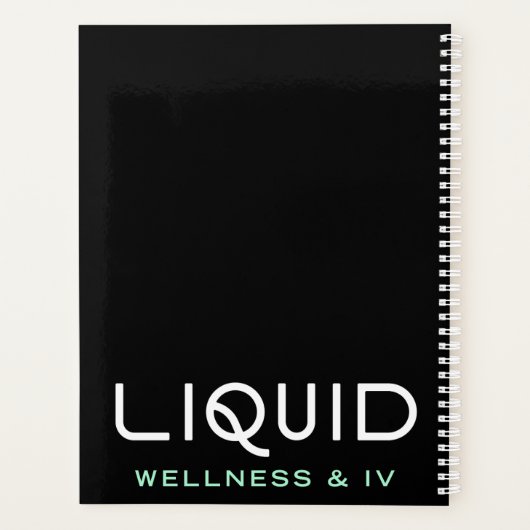 Liquid Wellness & IV Planner - Black プランナー手帳 (裏面)