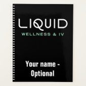 Liquid Wellness & IV Planner - Black プランナー手帳 (正面)