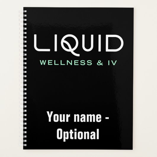 Liquid Wellness & IV Planner - Black プランナー手帳 (正面)
