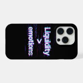 Liquidity Over Emotions Glitch Phone Case iPhoneケース (裏面横)
