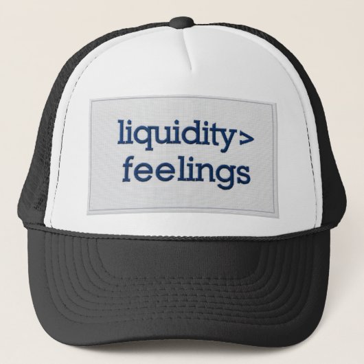 Liquidity Over Feelings Minimalist Cap キャップ (正面)