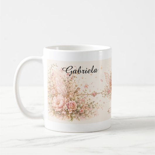 Liravelle魔法の妖精ガーデンファンタジーマグ コーヒーマグカップ (左)