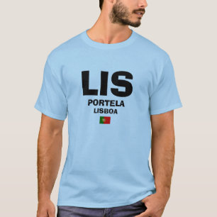 LISリスボンPortela空港コードワイシャツ Tシャツ
