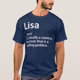 LISA定義名パーソナライズされたのおもしろい誕生日 Tシャツ