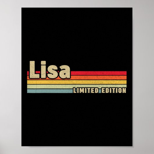 Lisa ギフト 名前付き 誕生日 楽しい クリスマス ポスター (正面)