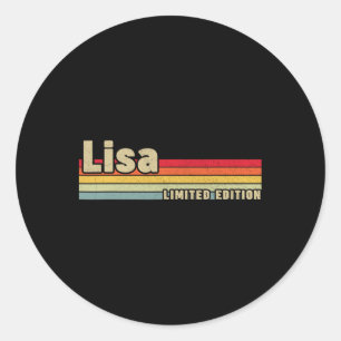 Lisa ギフト 名前入り バースデー 楽しい クリスマス ラウンドシール