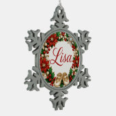Lisa Baby’s First Christmas Ornament – Snowflake スノーフレークピューターオーナメント (左)