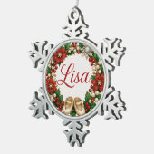 Lisa Baby’s First Christmas Ornament – Snowflake スノーフレークピューターオーナメント (右)