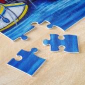 Lisa Lorenzによるサントロペの色 ジグソーパズル (側面)