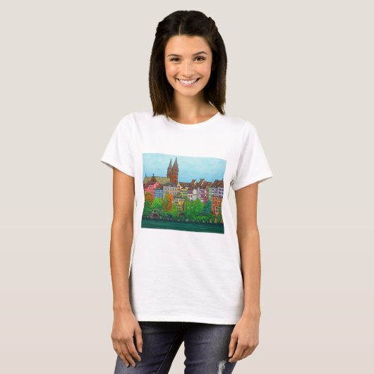 Lisa LorenzによるバーゼルTシャツのカラー Tシャツ (正面フル)
