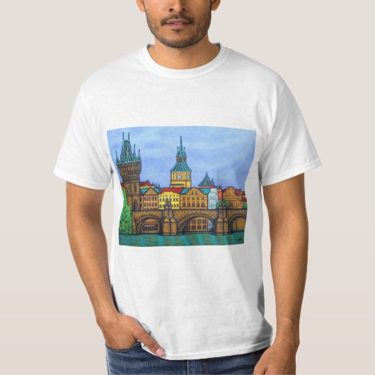 Lisa LorenzによるプラハTシャツのカラー Tシャツ (正面)