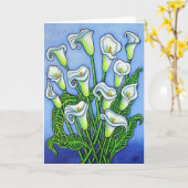Lisa LorenzによるCalla Lily Dreaming Greeting Card カード (黄色い花)