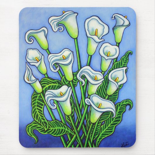 Lisa LorenzによるCalla Lily Dreaming Mouse pad マウスパッド (正面)