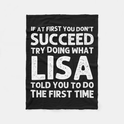 Lisa Name D Birthday Funny Christmas Jo  フリースブランケット (正面)