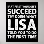 Lisa Name D Birthday Funny Christmas Jo  ポスター (正面)