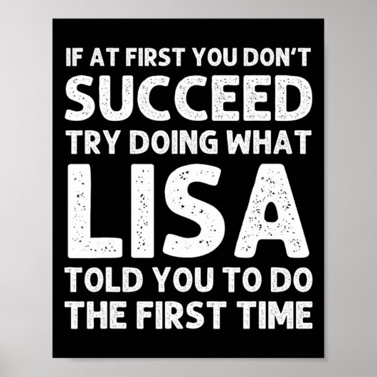 Lisa Name D Birthday Funny Christmas Jo  ポスター (正面)