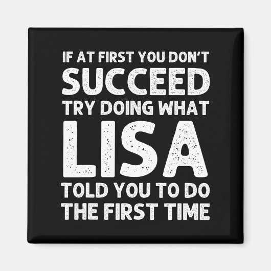 Lisa Name D Birthday Funny Christmas Jo  マグネット (正面)