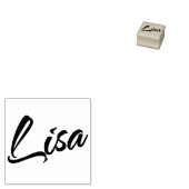 Lisa name in cursiveスクリプトフォントレタリング ラバースタンプ (押印)