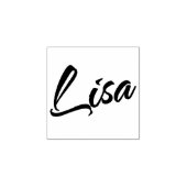 Lisa name in cursiveスクリプトフォントレタリング ラバースタンプ (インプリント)