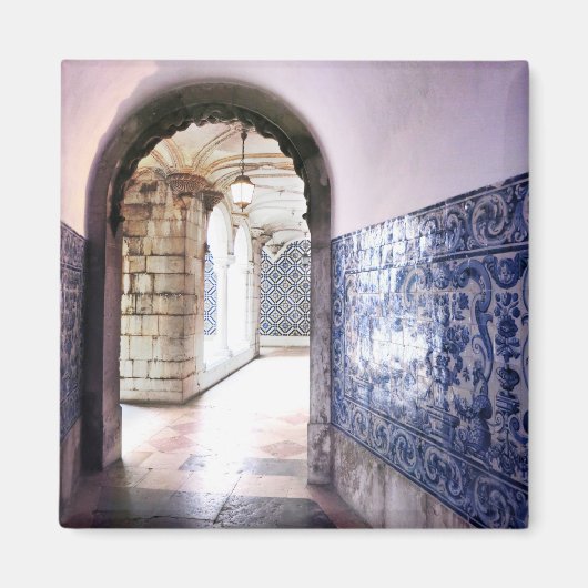 Lisbon Azulejos & Arches Portugal写真 マグネット (正面)